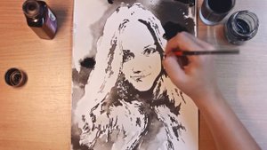 Портрет тушью №1 (заказ)
