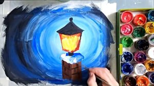 Как нарисовать новогодний фонарь/Пошаговый мастер класс