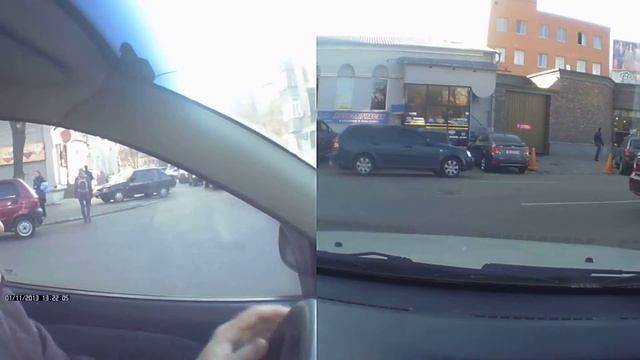 Видеорегистратор ACE X5000 с двумя камерами (пример съемки днем) смотреть онлайн