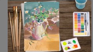 Рисуем полевые цветы пастелью. Дарья Бусыгина (часть 2)