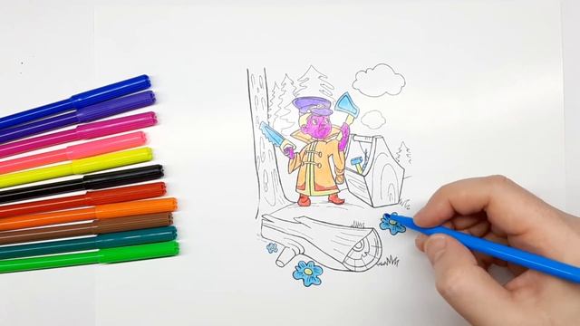 Вовка в тридевятом царстве Раскраска для малышей смотреть онлайн