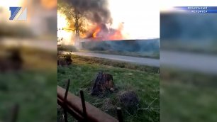 В Широком Логу сгорел брошенный деревянный дом