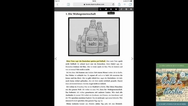 Learn German With Stories: Café in Berlin – 10 Short Stories for Beginners (TalkingBook) смотреть онлайн