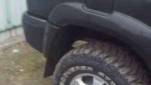 установка резины на уаз  285 -й под лифт +50.