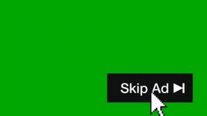 Пропустить рекламу на зелёном фоне. Хромакей футажи. Футаж пропустить рекламу