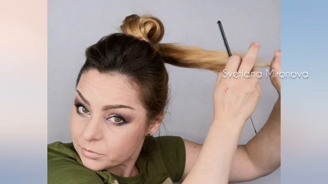 #высокийпучок КАК СДЕЛАТЬ ОБЪЕМНЫЙ КРАСИВЫЙ ВЫСОКИЙ ПУЧОК ЗА 2 МИНУТЫ |ПРИЧЕСКА НА КАЖДЫЙ ДЕНЬ смотреть онлайн