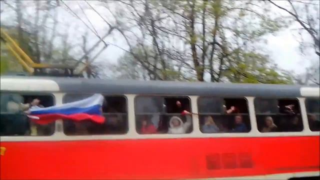 Одесса апрель 2014 трамвай едет на Берлин! смотреть онлайн