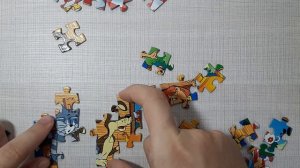 Собираю пазл на 54 детали.