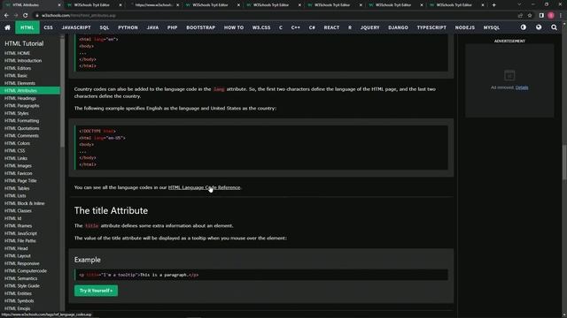 (SCRAPPED) Master HTML with W3Schools: HTML Attributes