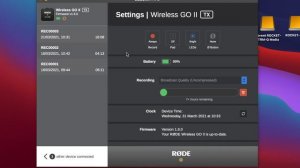 Rode Wireless Go II New Firmware   Fabulous!