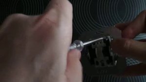 Выключатель двойной с подсветкой GUSI Electric серия CITY + рамка, бежевый, винтовой монтаж