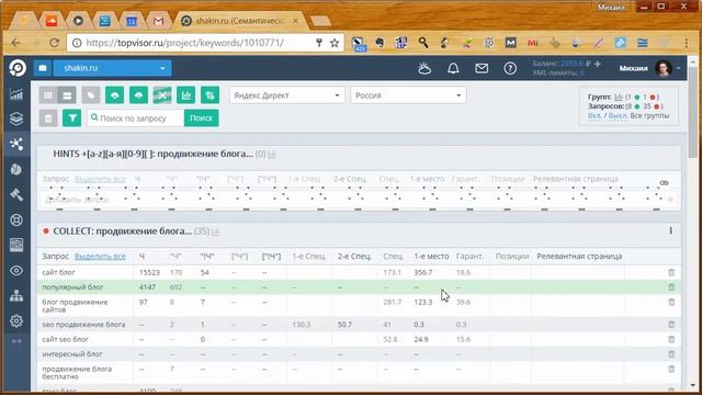 Обзор Topvisor.ru. Часть 2. Подбор ключевых слов смотреть онлайн