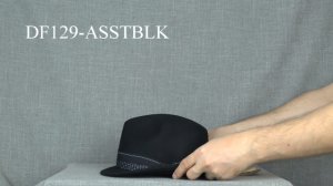 DF129-ASSTBLK Шляпа фетровая Scala FEDORA W/FT