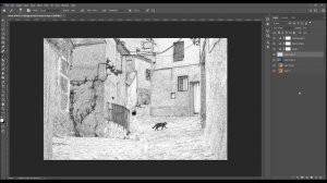 Photoshop: How to Turn Old City Streets into Pencil Drawing - Sketch Effect