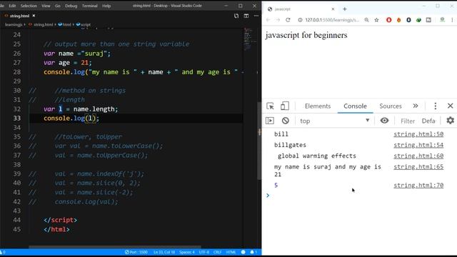 Javascript  Strings | Javascript tutorial