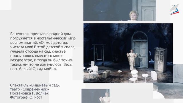 Прошлое, настоящее, будущее в пьесе «Вишневый сад»