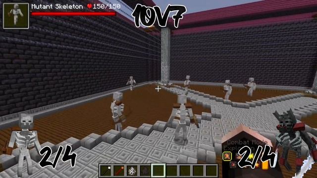 Mutant Skeleton Vs. Mutant Wither Skeleton  1.16.5 Minecraft Mob Battle