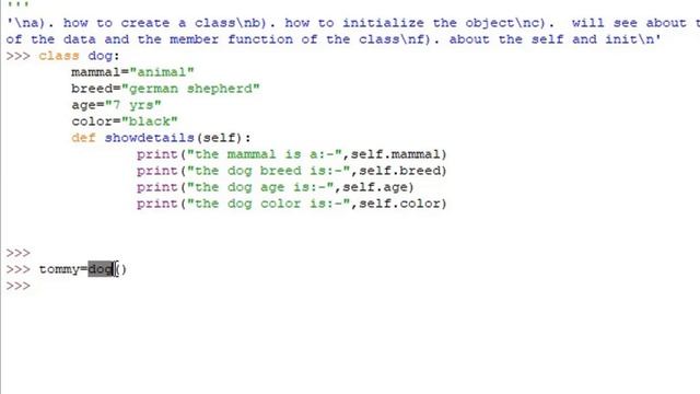 CLASSES AND OBJECTS IN PYTHON