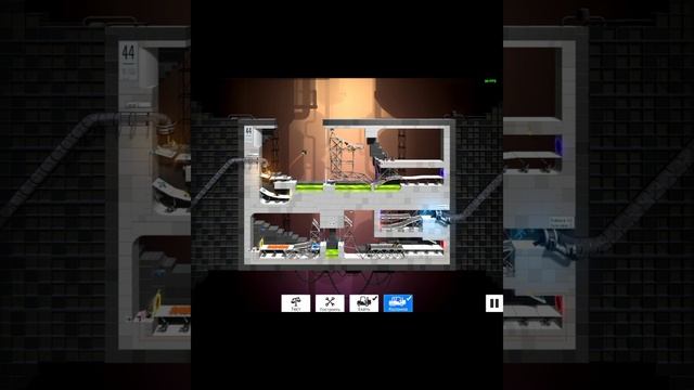 Bridge Constructor Portal уровень 44 Художник-кубист