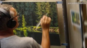 Acrylic Landscape Painting - Summer Morning / Easy Art / Летний пейзаж акрилом. Живопись, искусство