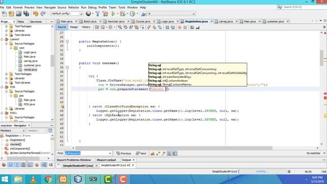 Student Management System Project in Java Part 4