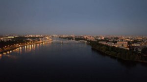 4K Drone. Night in Saint Petersburg. Ночь в Санкт-Петербурге