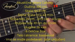 Firefeel S030C BK Akustična Vestern gitara 0