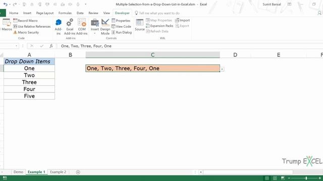 How to Select Multiple Items From an Excel Drop Down List смотреть онлайн
