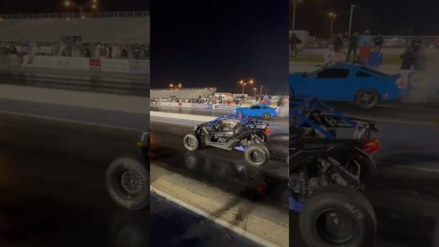 BUILT Can Am X3 destroys Mustang at the track!!