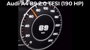 Audi A4 B9 (2018) 1.4 TFSI vs 2.0 TDI vs 2.0 TFSI vs 3.0 TDI vs S4 3.0 TFSI vs RS4 2.9 TFSI 0-100