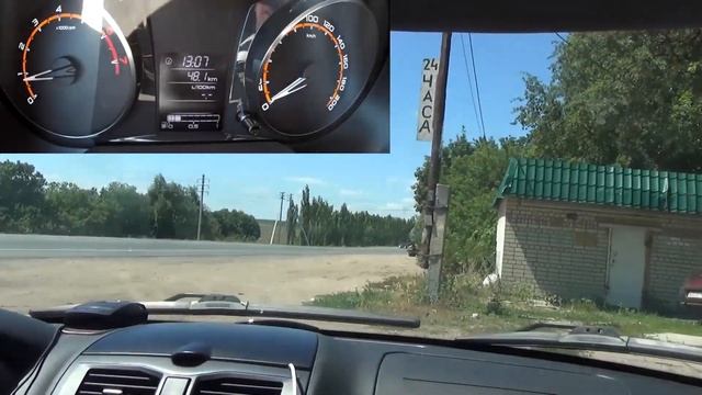 LADA GRANTA FL Замер среднего расхода бензина по трассе смотреть онлайн