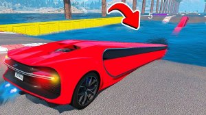 СМОЖЕТ ЛИ БУГАТТИ ЧИРОН ЛИМУЗИН ПРОЕХАТЬ ГЛУБОКУЮ ЯМУ С ВОДОЙ В ГТА 5 МОДЫ ЭКСПЕРИМЕНТЫ GTA 5