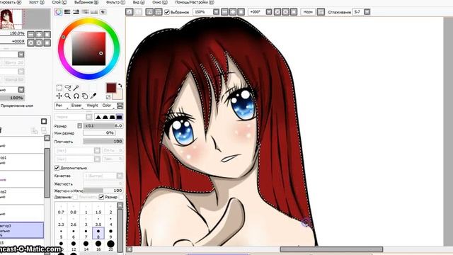 Рисуем волосы :0/Простите за качество :т/ смотреть онлайн