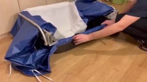 Распаковка палатки на сани волокуши