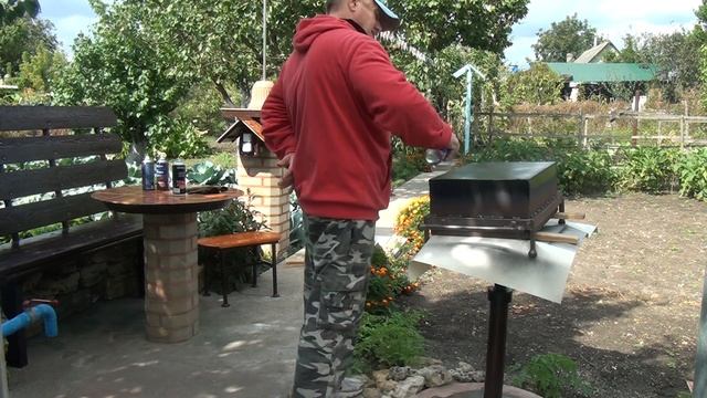 Покраска мангала термостойкими красками. смотреть онлайн