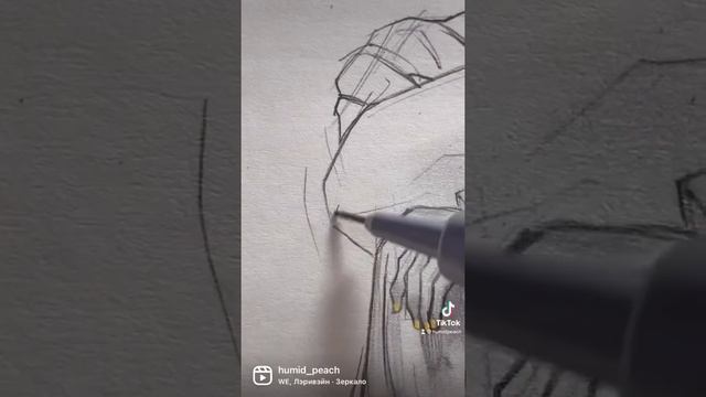 Sketching with pencil and acrylic marker / рисунок карандашом и акриловым маркером смотреть онлайн