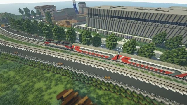 ? ? Двухэтажный вагон ТВЗ (купейный) в Майнкрафт Immersive Railroading (тексельный стиль) смотреть онлайн