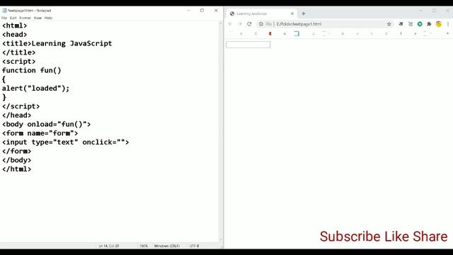 How to perform different events in HTML code using JavaScript | Learning JavaScript | HTML coding