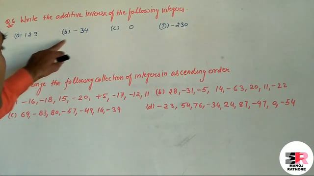 CLASS 6 EXERCISE 2.1 WOW MATHS BOOK SOLUTION《INTEGERS》