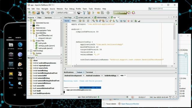 How to create android application hello world in NBAndroid V2 смотреть онлайн
