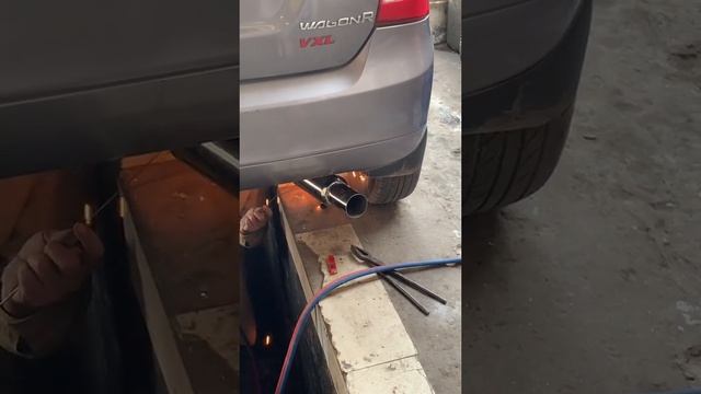 Muffler Exhaust Installed in Suzuki Wagon-R | смотреть онлайн