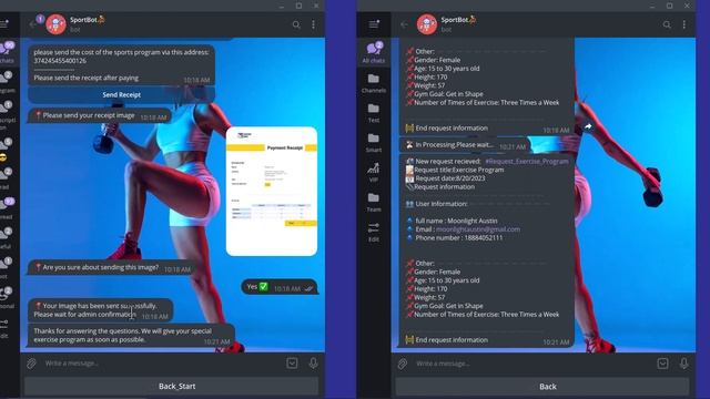 Introduction of exercise and diet Telegram bot смотреть онлайн