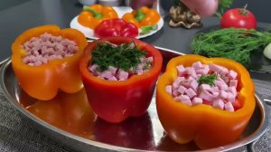 Фаршированный перец в духовке! Незабываемый вкус и простой домашний рецепт!