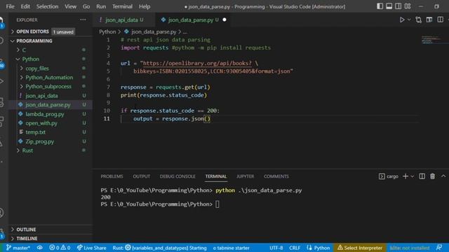 Rest API with Python | Interview Question | JSON Response | Code link in desc. @CodeasByteS #python