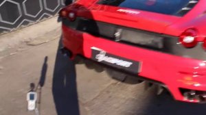 Установка прямоточной выхлопной системы Fabspeed на Ferrari F430 в Raceport.ru