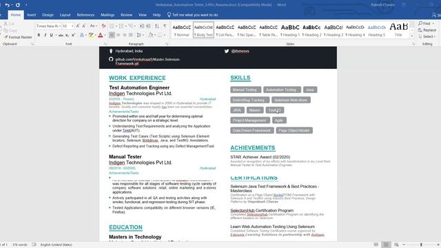 How To Write an Automation Tester Resume (With Example)|Automation Tester Resume Sample & Tips