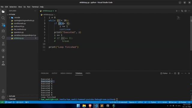 While Loop in Python | break, continue & else statement in Python | Python Tutorial.