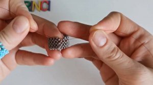 КАК СОЕДИНЯТЬ КОЛЬЦО ИЗ БИСЕРА В ТЕХНИКЕ КРЕСТИК