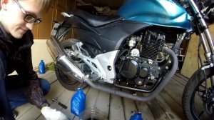 Замена масла Stels Flex 250 !